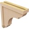 Ekena Millwork 4"W x 16"D x 16"H Thin Bryant Rough Cedar Woodgrain TimberThane Corbel, Primed Tan CORUR04X16X16BRYRCPR - alternate 6